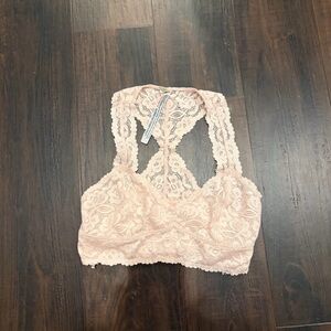 Intimately Free People Galloon Lace Racerback Bralette Pink XS